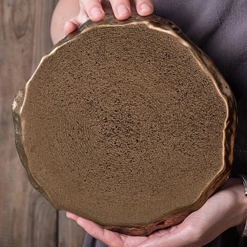 Stone Pattern Ceramic Plate - Caleto