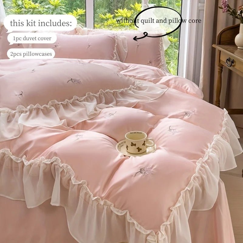 Elegant Rose Embroidery Bedding - Caleto
