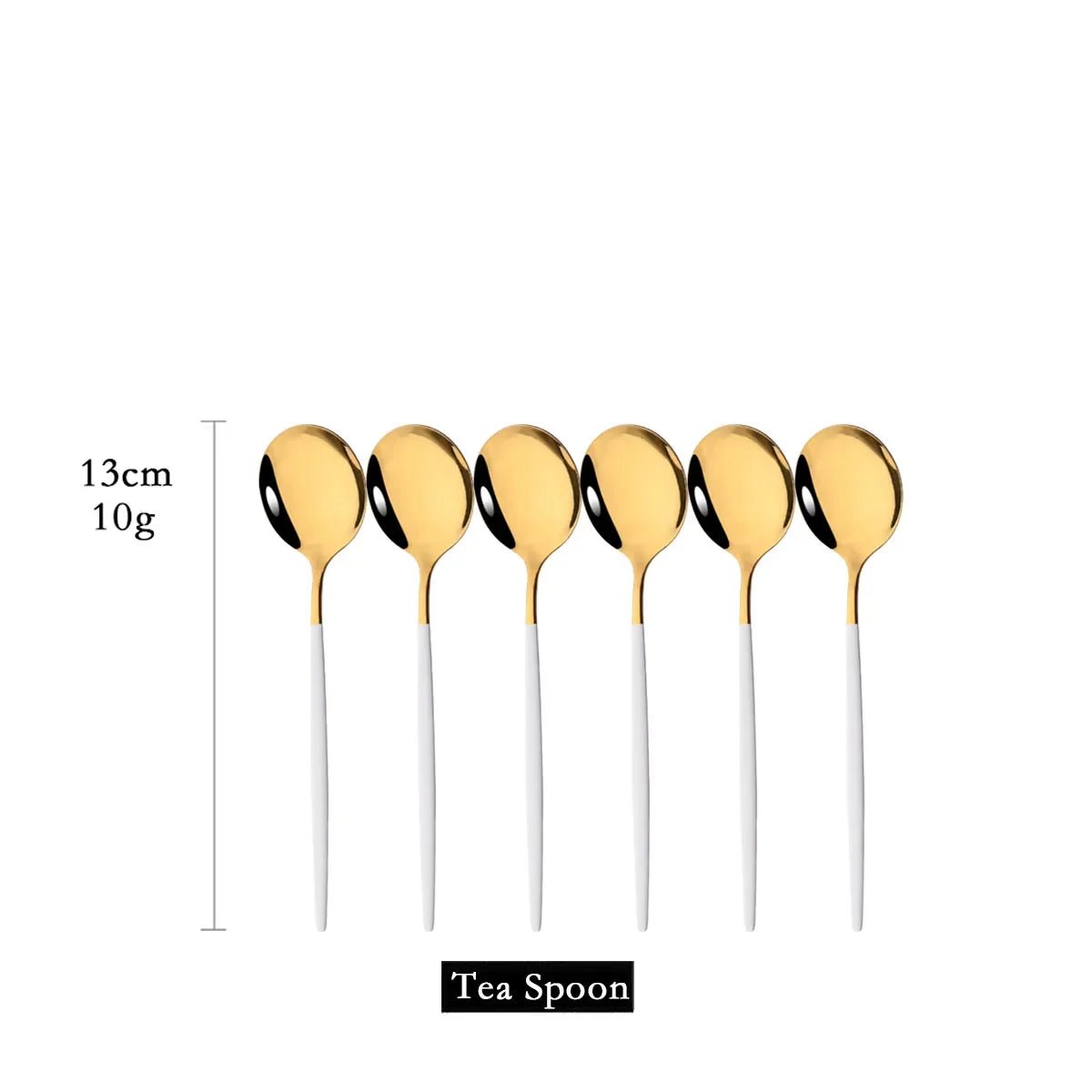 Gold Stainless Spoon Set - Caleto