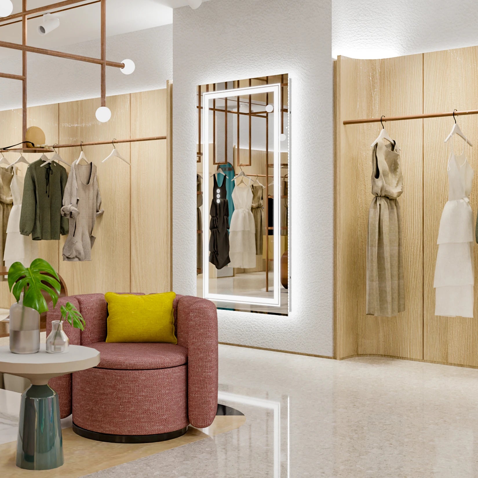 Illuminated Frameless Mirror - Caleto