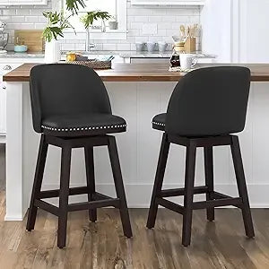 Adjustable Wooden Bar Stools 