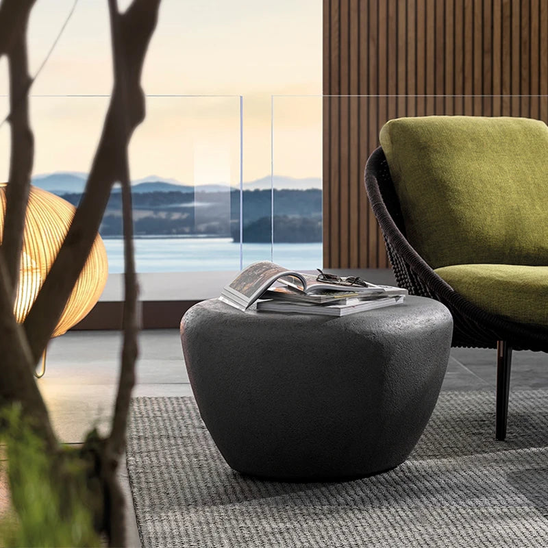 Modern Oval Glass Coffee Table