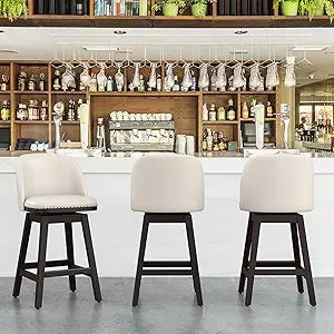 Adjustable Wooden Bar Stools 