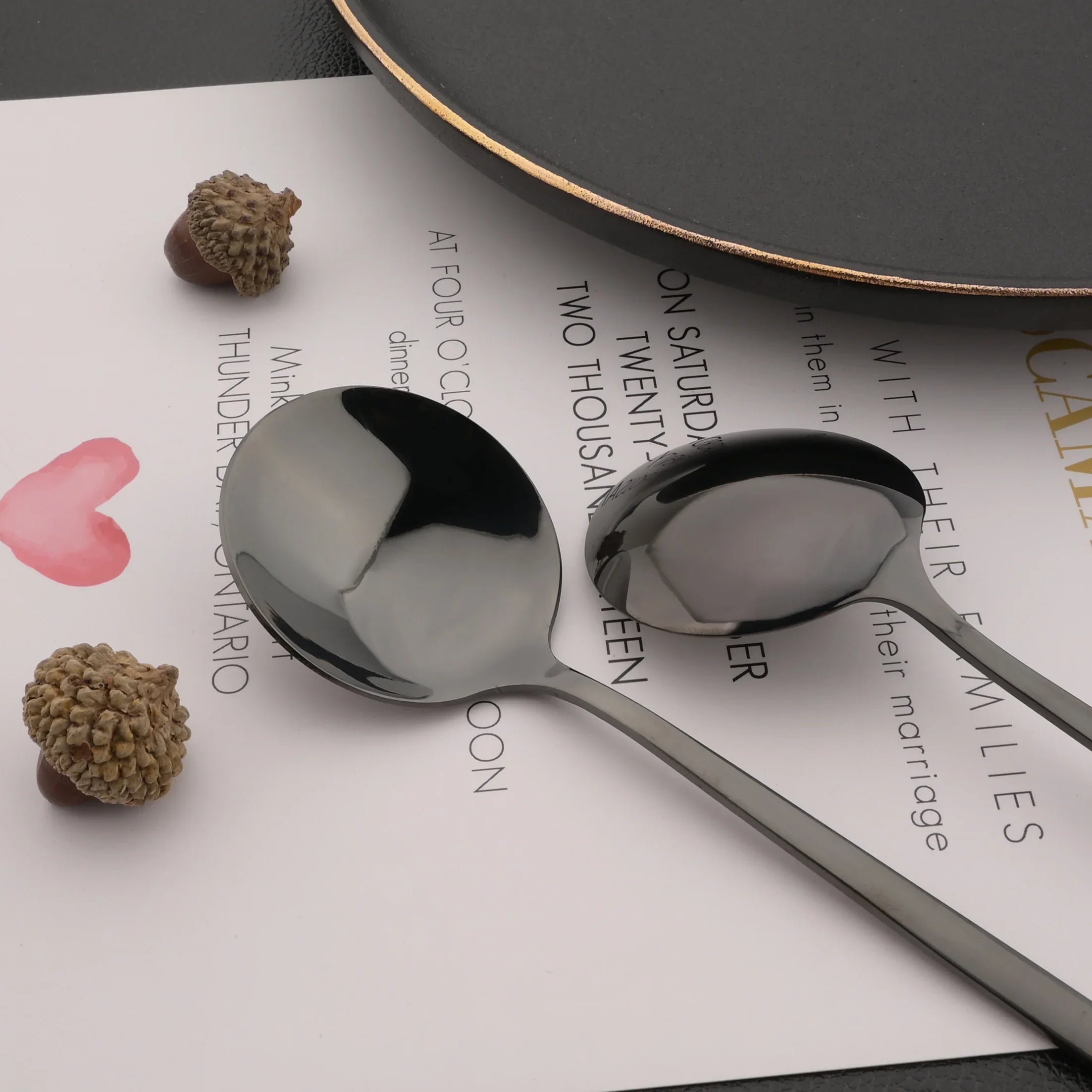 Gold Stainless Spoon Set - Caleto