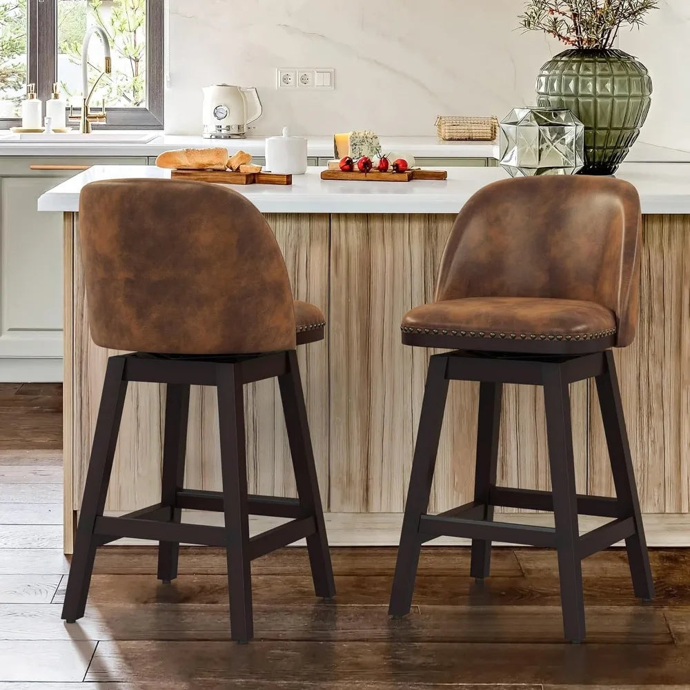 Adjustable Wooden Bar Stools 