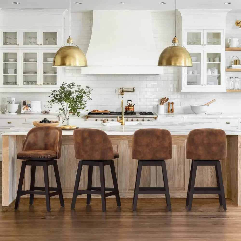 Adjustable Wooden Bar Stools 