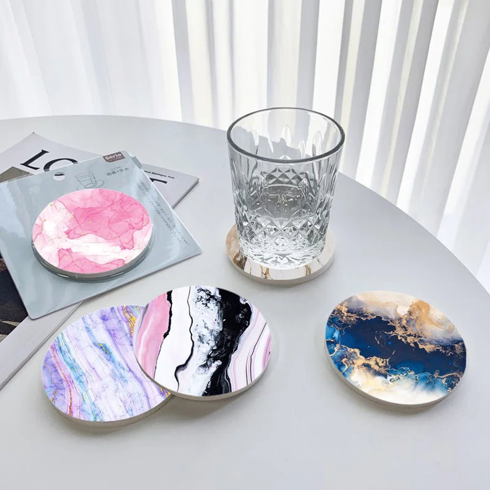 Marble Ceramic Coasters - Caleto