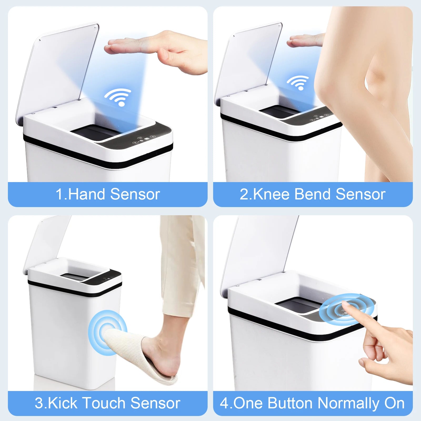 Touchless Bathroom & kitchen Trash Can - Caleto