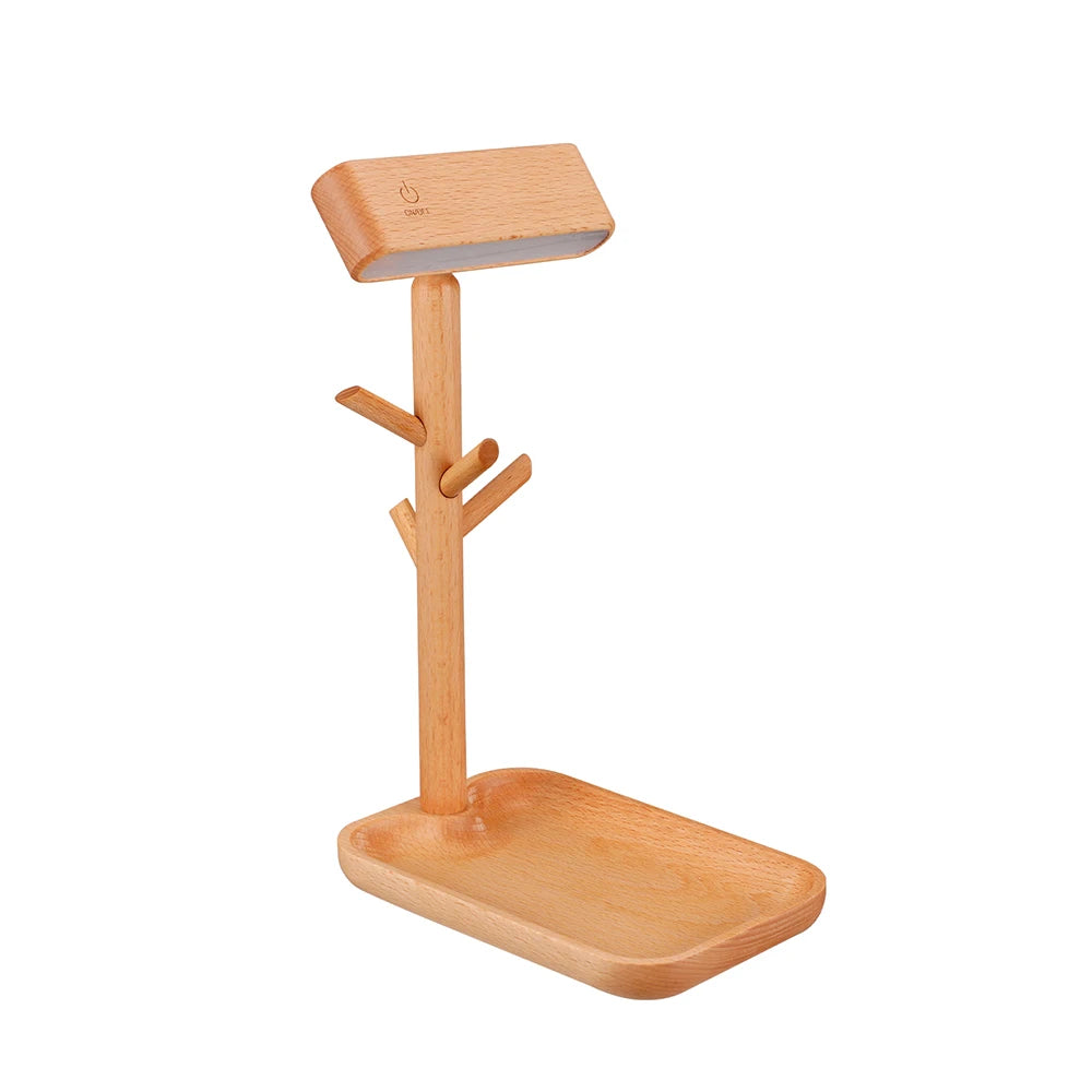Smart Wooden LED Shelf Lamp